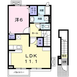 レバンテ・二番舘【202号室】の間取り