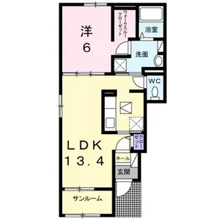グレイスK 楠 A【1階】の間取り