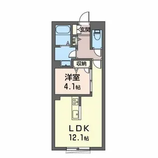 西浜田レジデンス【1階】の間取り