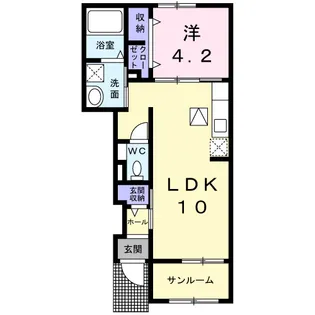クレールA【1階】の間取り