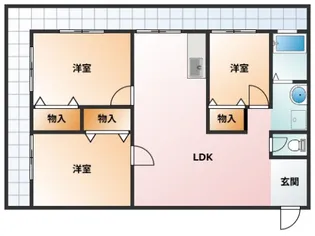 ロイヤル東海【604号室】の間取り