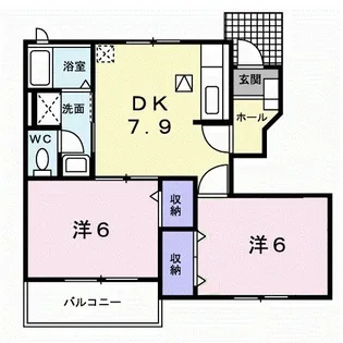 サン・コートC【1階】の間取り