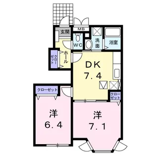 アルモニーⅠ【1階】の間取り