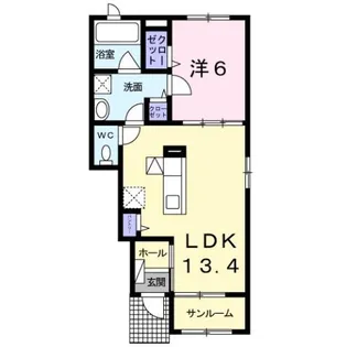 トレモントB【1階】の間取り