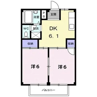 シティハイツ藤【2階】の間取り
