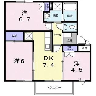 ファミール1【2階】の間取り