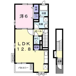 コリーヌ東坂部B【2階】の間取り