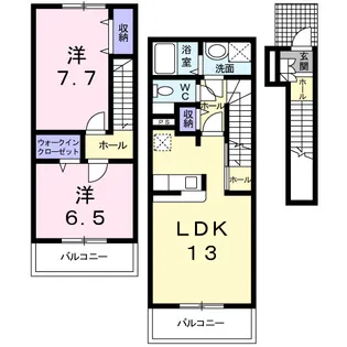 シャトーブリエⅠ【2階】の間取り