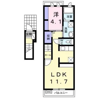 Garden日永西Ⅱ【2階】の間取り