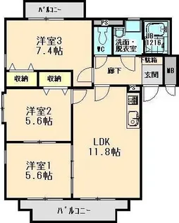 SAKABE HILLS【2階】の間取り