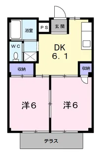 シティハイツ新正B【1階】の間取り