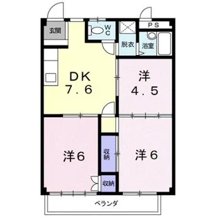 シティハイツ天の森【2階】の間取り