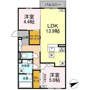 ディーソルビア石塚町 A【1階】の間取り