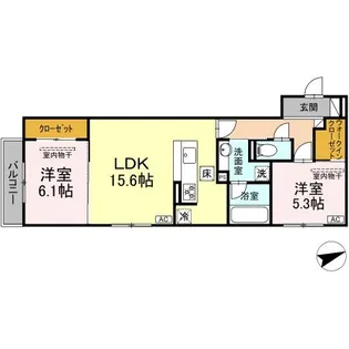 ディーソルビア石塚町 A【1階】の間取り