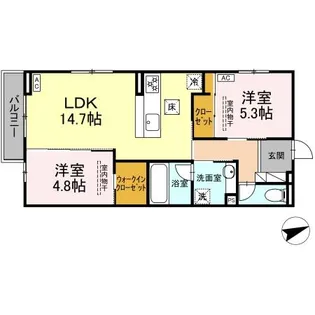 ディーソルビア石塚町 A【2階】の間取り