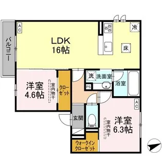ディーソルビア石塚町 B【1階】の間取り