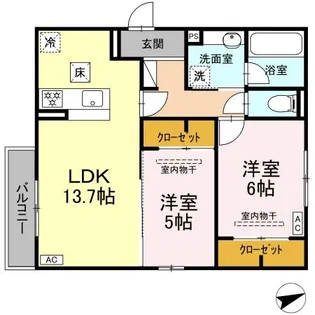 ディーソルビア石塚町 B【1階】の間取り