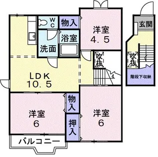メイプルハウス Ⅰ【2階】の間取り