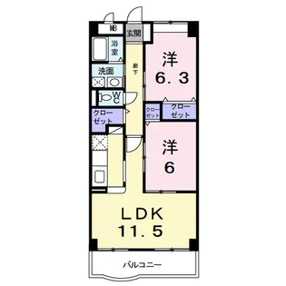 フィオーレ・K【3階】の間取り