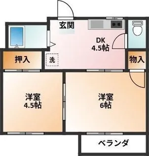 フォーブル大井田 A棟【106号室】の間取り