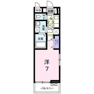 プラージュ ウエスト【1階】の間取り