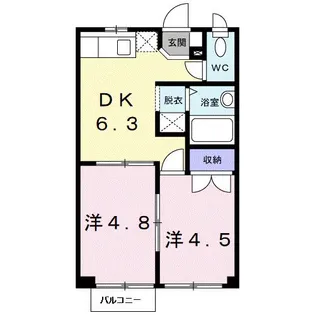 シティハイツ八王子【2階】の間取り