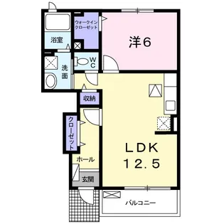 リアンヴィラージュA棟【1階】の間取り