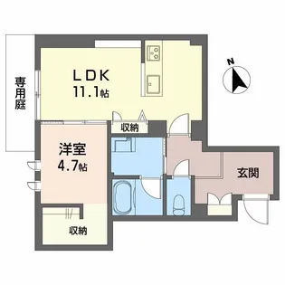 シャーメゾン ラ テラ【1階】の間取り