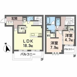 シャーメゾン ラ テラの間取り