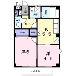 ラフォーレ大治田1【2階】の間取り