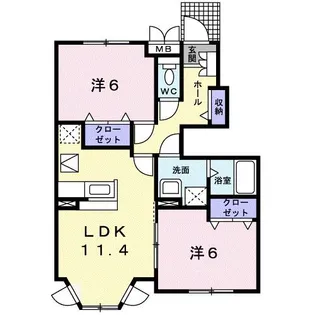 アルモニーⅡ【1階】の間取り