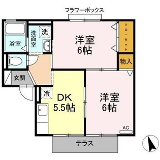 グレースハイム【1階】の間取り