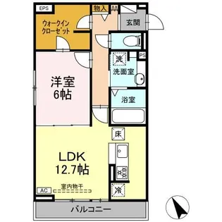 D-chambre北浜町 A【1階】の間取り