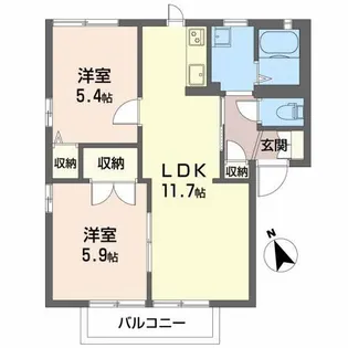 ラプランタン【2階】の間取り