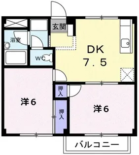 第2コーポかとう【2階】の間取り