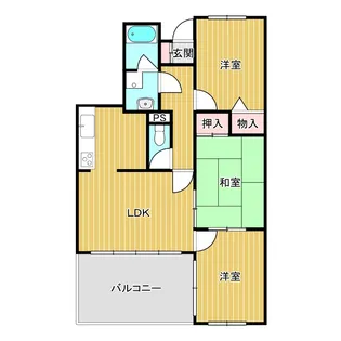 ロイヤルレインボー小杉【202号室】の間取り