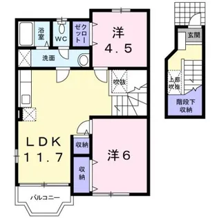 フェアリーミューズB【2階】の間取り
