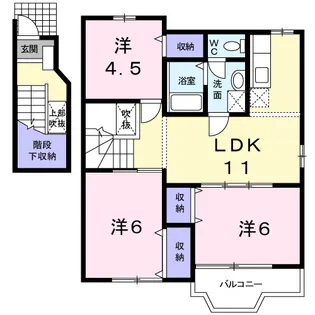 サニーコート波木Ⅰ【2階】の間取り