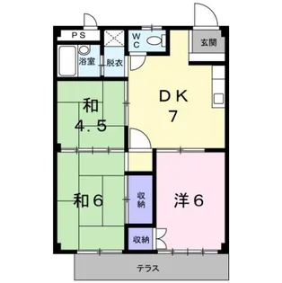 シティハイツ田中【1階】の間取り
