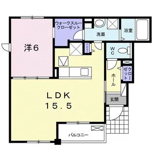 コリーヌ日永西 B【1階】の間取り