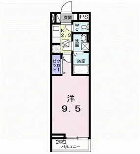 ショコラたるさか B【1階】の間取り