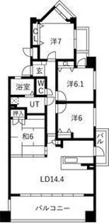 ロイヤルマンション四日市芝田【7階】の間取り