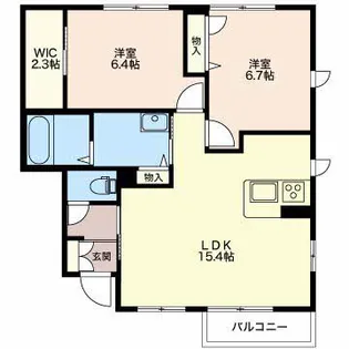 ノーブル B【2階】の間取り