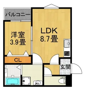 LE COCON四日市Ⅹ【1階】の間取り