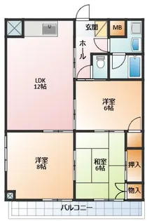 リベラール日永【3階】の間取り