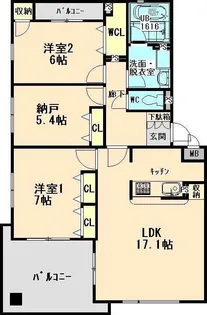 South E*I【2階】の間取り