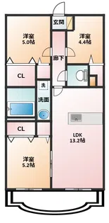 フォレストパーク高岡【1A号室】の間取り