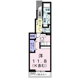 スクエア下之宮Ⅱ【1階】の間取り