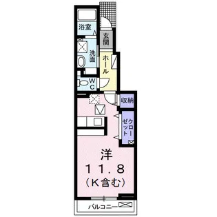 スクエア下之宮Ⅱ【1階】の間取り