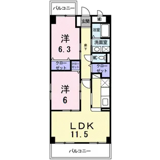 フィオーレ・K【2階】の間取り